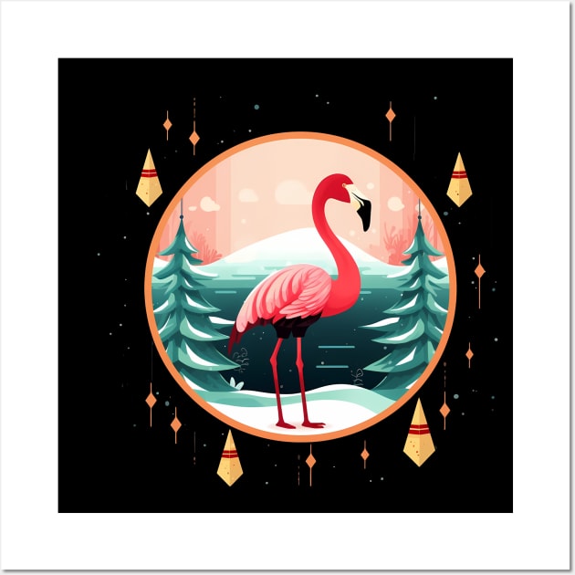 Flamingo Flock Sunset, Love Flamingos Wall Art by dukito